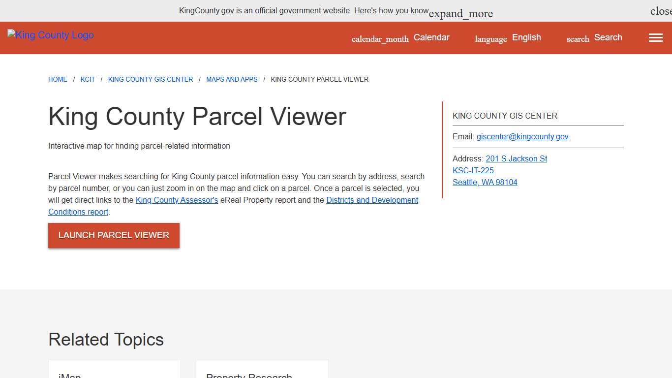 King County Parcel Viewer - King County, Washington