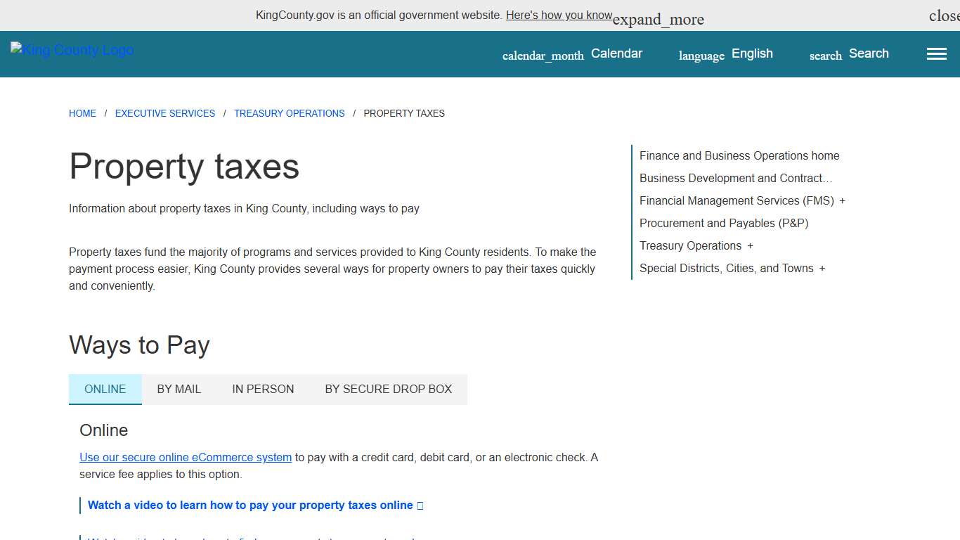 Property taxes - King County, Washington