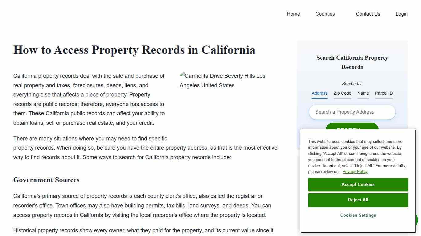 California Property Records Search Owners, Deeds, Permits